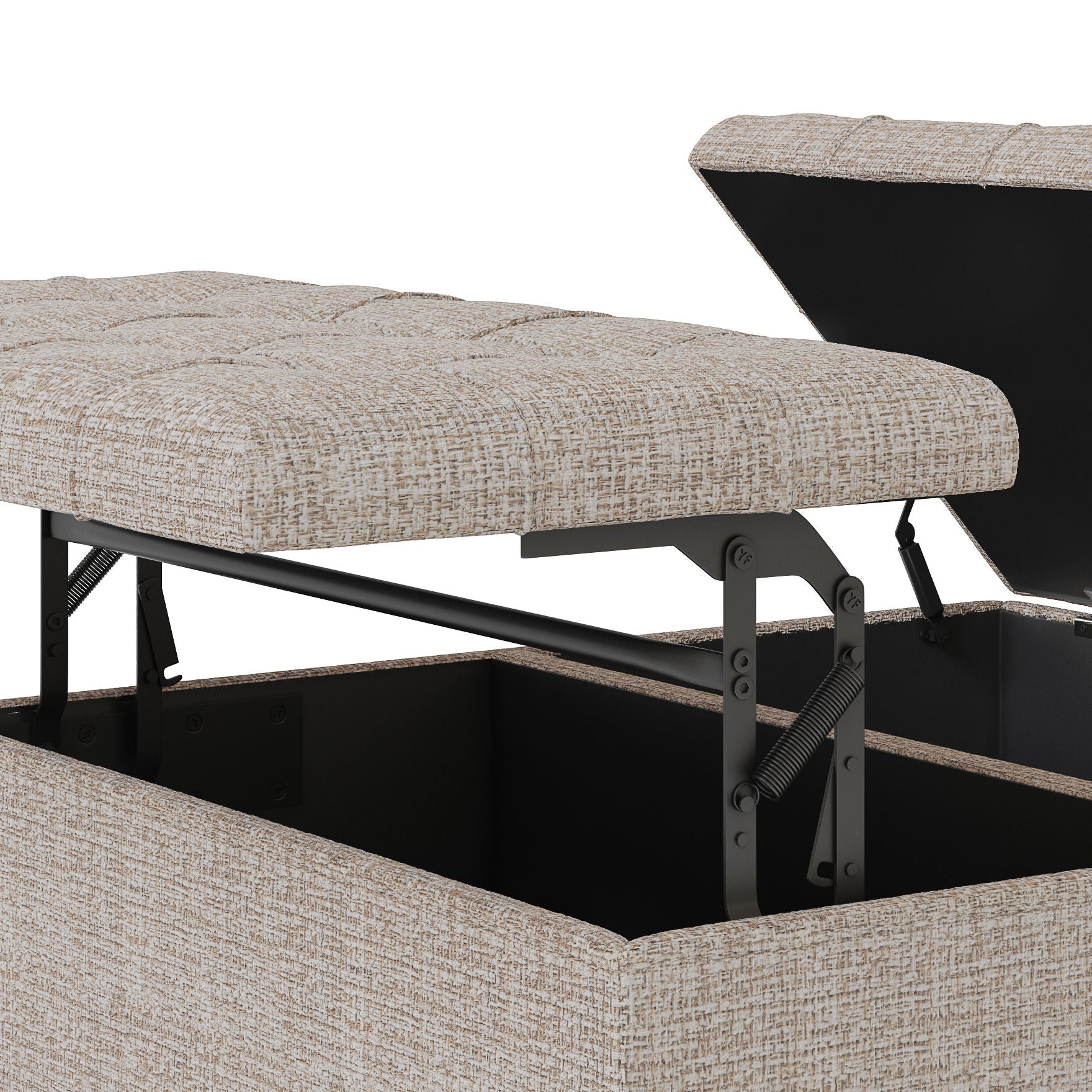 Harrison - Upholstered Coffee Table Storage Ottoman Simpli-Home