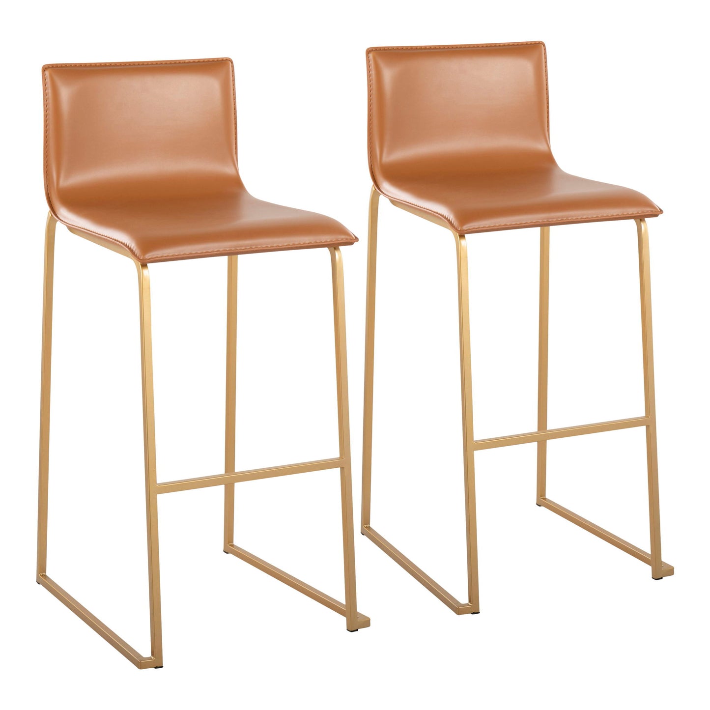 Mara - Contemporary Upholstered Barstool (Set of 2) Lumi Source