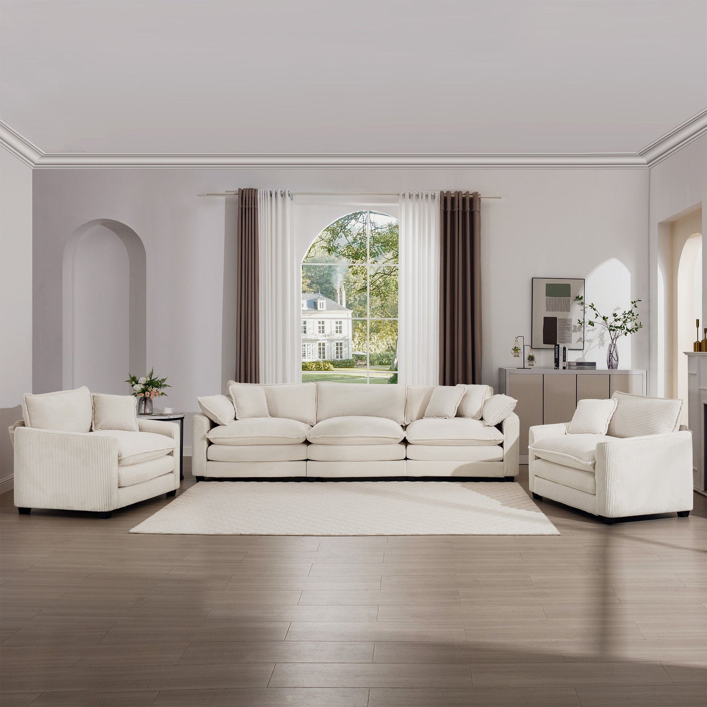 Elegant Oversized Sectional Sofa Set With Deep Seats And Flexible Layout Home Essentials