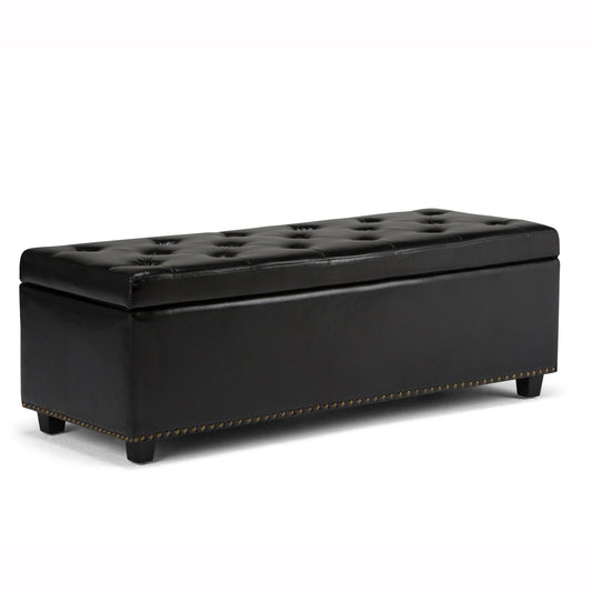 Hamilton - Upholstered Storage Ottoman Simpli-Home