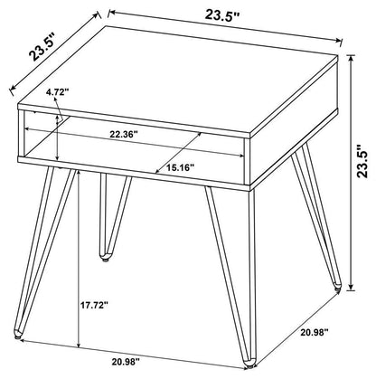 Fanning - Engineered Wood Side End Table - Golden Oak CoasterEssence