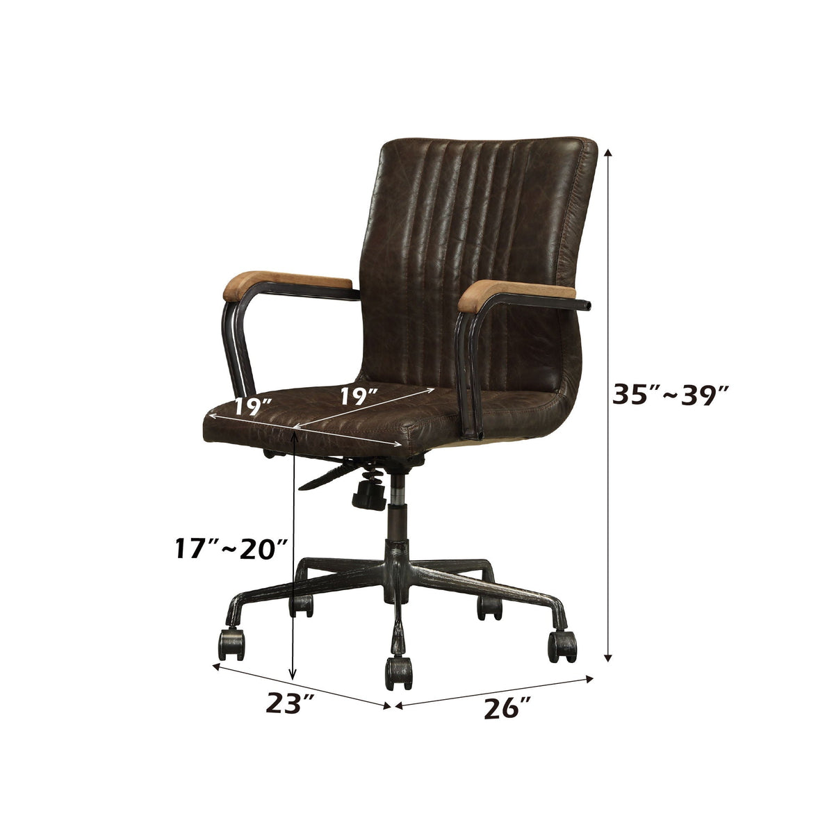 Joslin - Office Chair (Adjustable Height) - Chocolate Acme