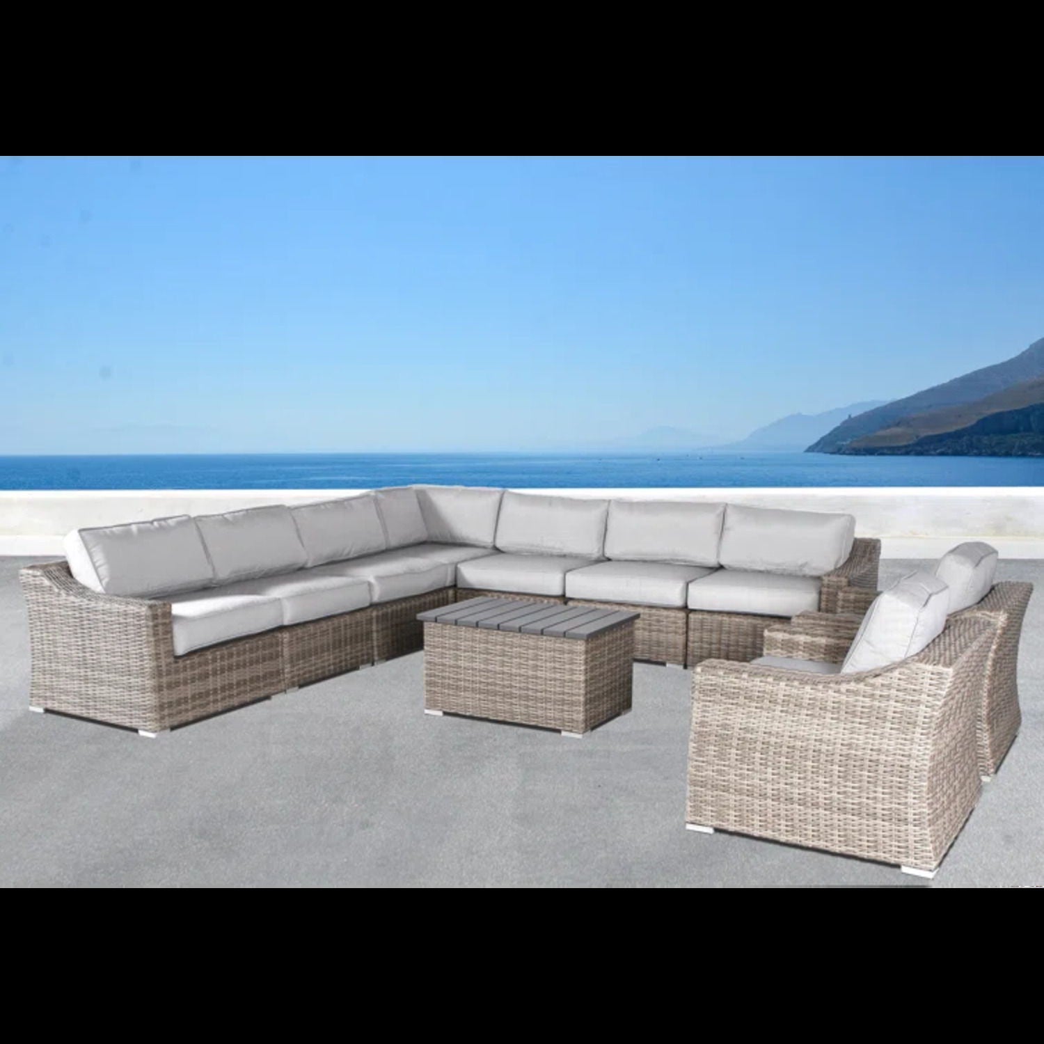 Stylish Sofa Seating Group With Cushions Perfect For Outdoor Gatherings LSI Patio Furniture