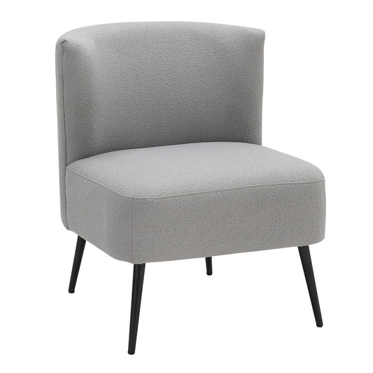 Fran - Contemporary Slipper Chair - Black / Light Gray Lumi Source