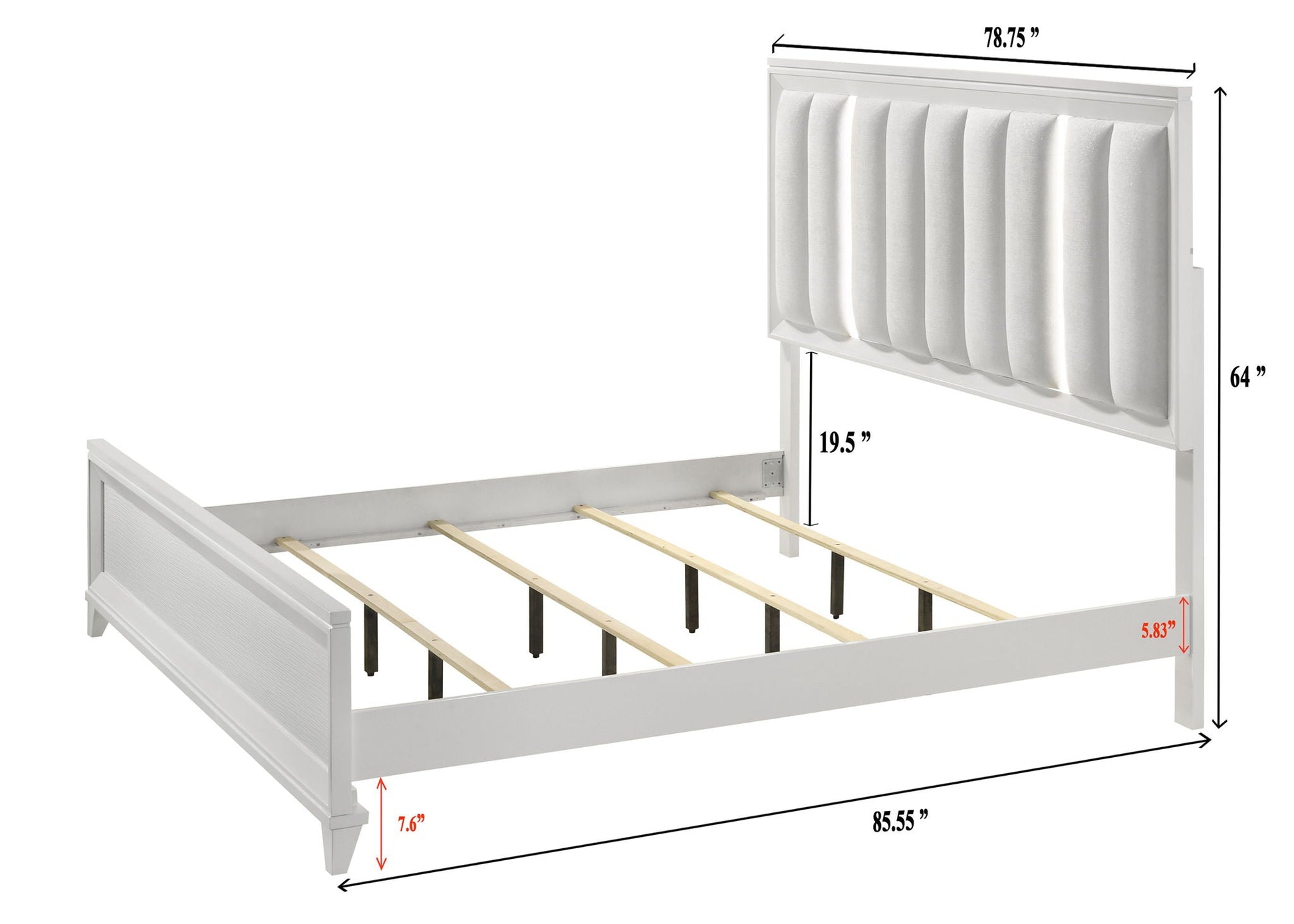 Cressida - Bed With Slats Crown Mark