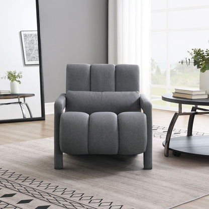 Modern Upholstered Accent Chair, Comfortable Fabric With A Pillow For Living Room Home Essentials