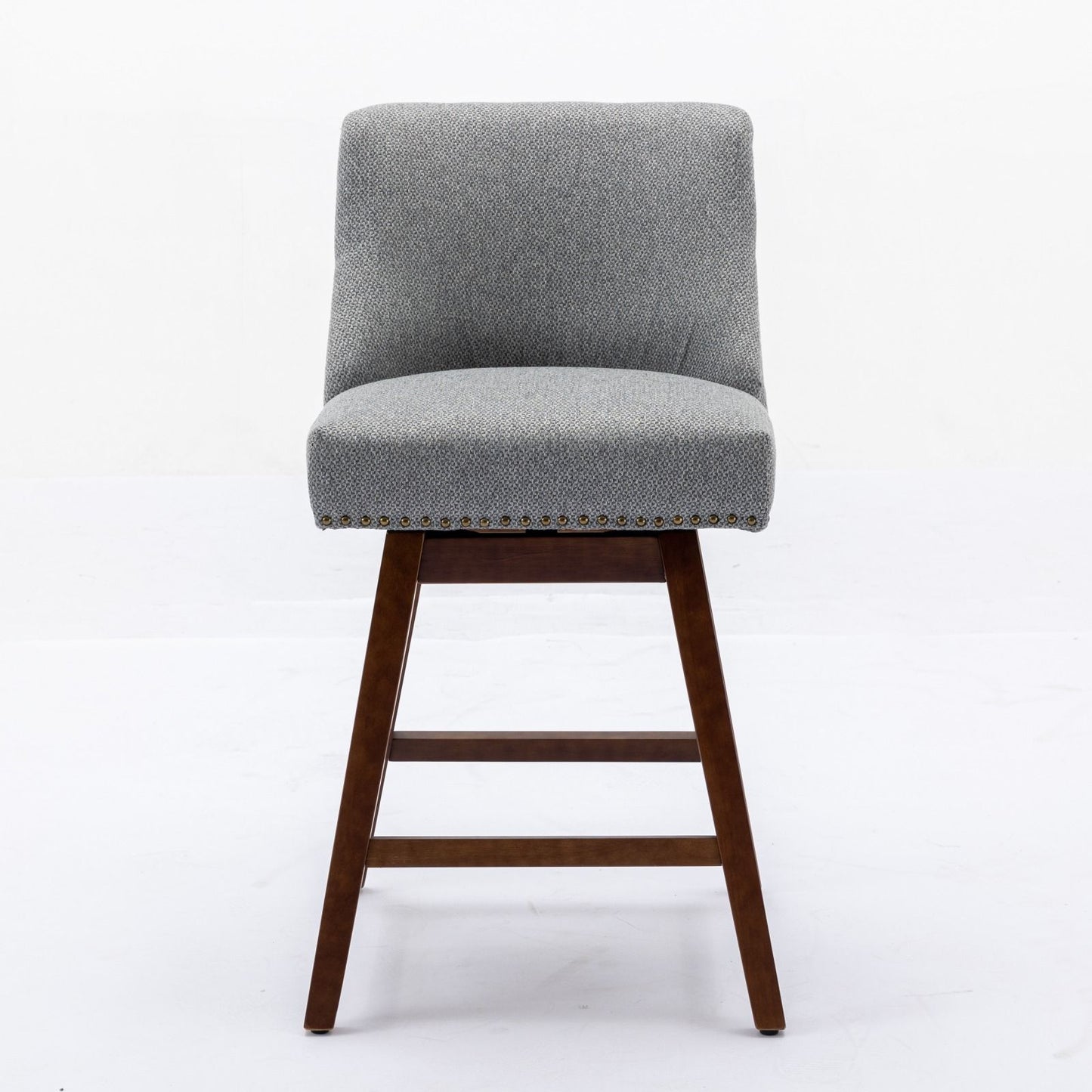 Counter Height Swivel Barstools, 26'' H Seat Height Upholstered Bar Stools (Set of 2), Fabric Home Essentials