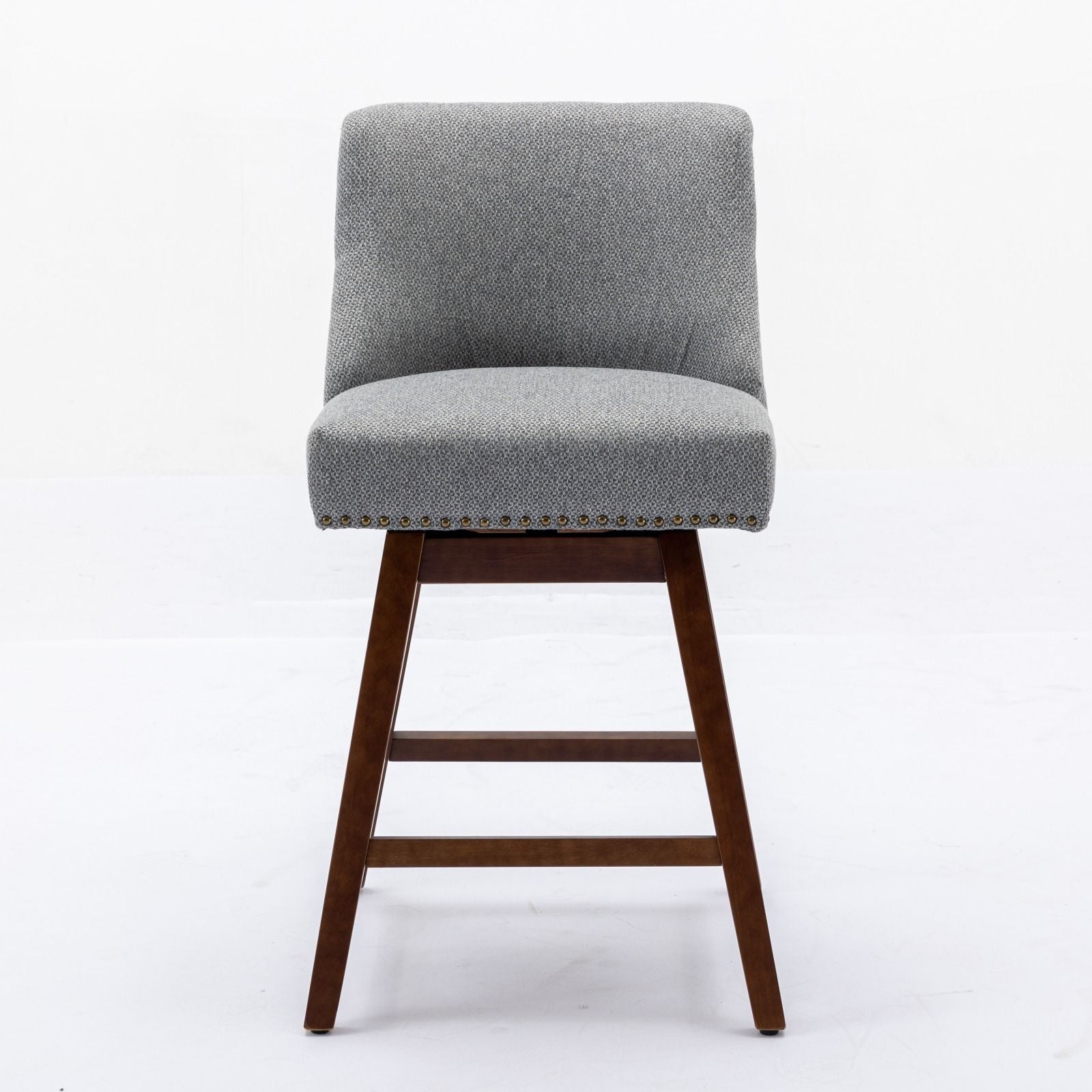Counter Height Swivel Barstools, 26'' H Seat Height Upholstered Bar Stools (Set of 2), Fabric Home Essentials