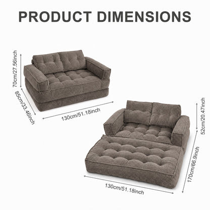 2 Seater Modular Corduroy Sofa With Chaise Lounge For Living Room Home Essentials