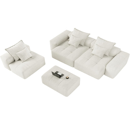 Modern Oversized Diy Combination Modular Sectional Sofa With Pillows Home Essentials