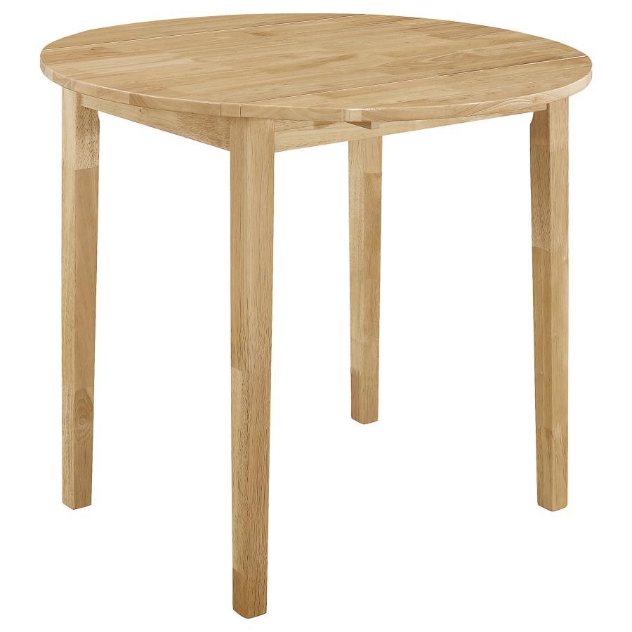 Bucknell - 3 Piece Round Drop Leaf Dining Table Set CoasterEveryday