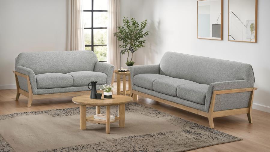 Vaughn - Fabric Upholstered Flared Arm Sofa Set Coaster Fine Furniture