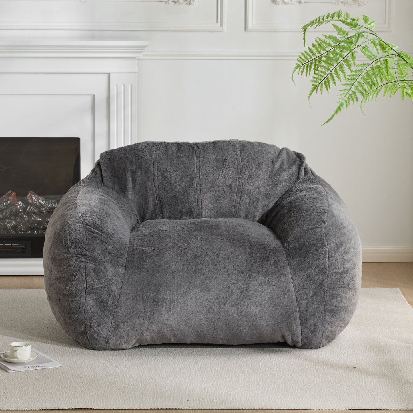 Sezze - Indoor Bean Bag Chair - Gray Noble House