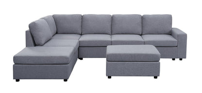 Marley - 7 Seat Reversible Modular Sectional Sofa With Ottoman Lilola Home