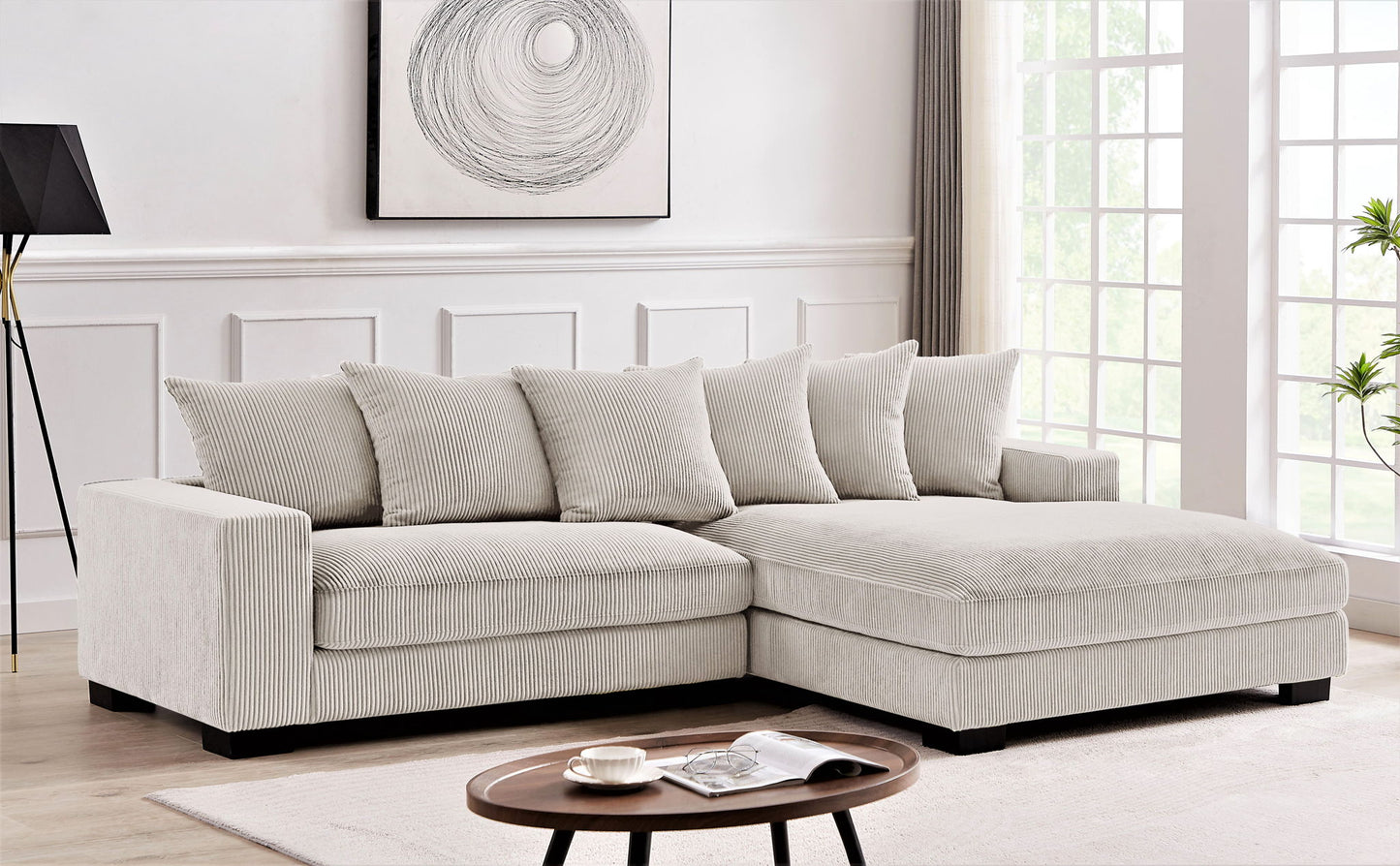 Luxe - Oversized 2 Piece Sectional Couches For Living Room, L Shaped Sofa With Chaise US Pride