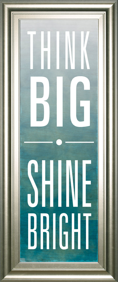 Shine By Sd Studios - Framed Print Wall Art - Blue