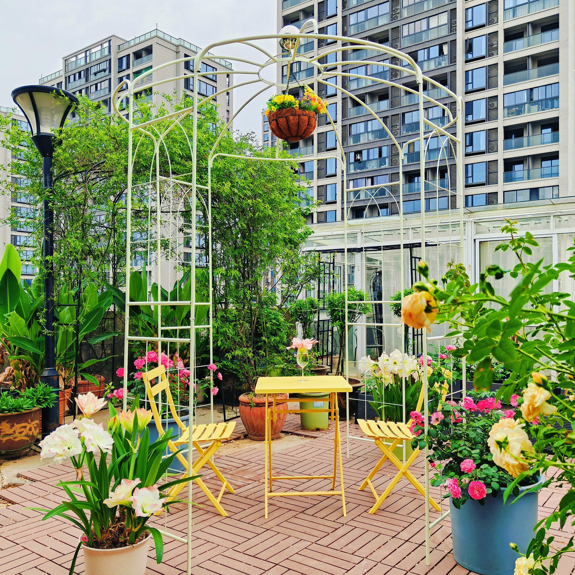 Metal Garden Arch Iron Garden Arbors Gazebo Dia High Birdcage Shape Pergola Pavilion For Wedding Ceremony Daily Nest
