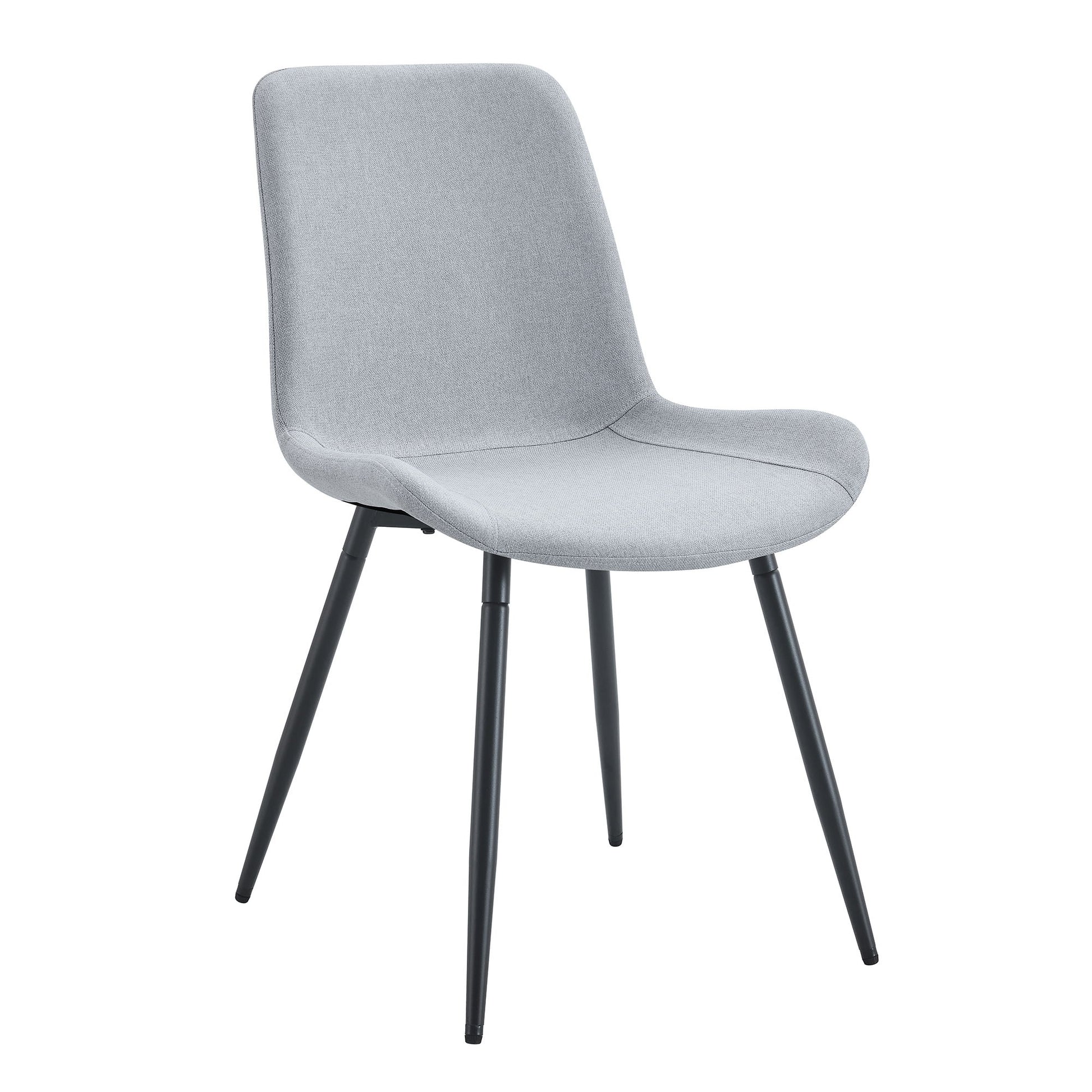 Comfortable Linen Cotton Dining Chair Set 4 Pieces - Light Gray Home Essentials