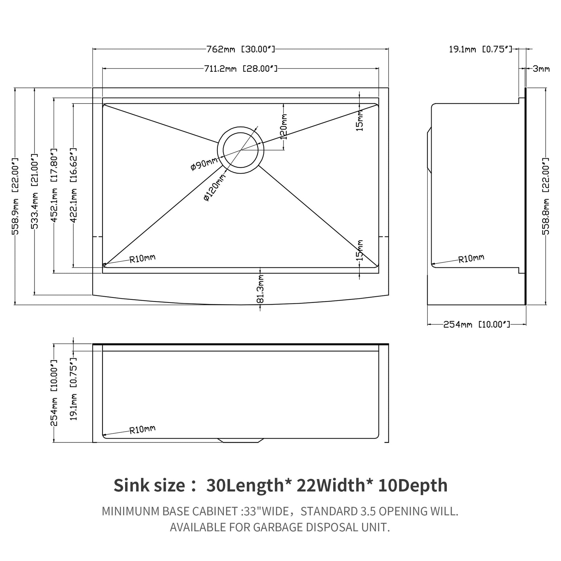 Farmhouse Kitchen Sink Workstation, Apron Front Daily Nest