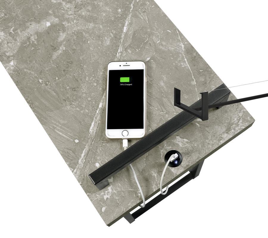 Maxwell - C-shaped Side Table USB Charging CoasterEveryday