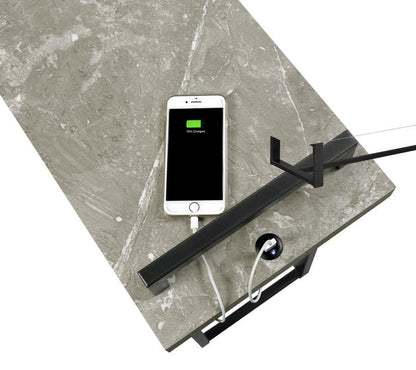 Maxwell - C-shaped Side Table USB Charging CoasterEveryday