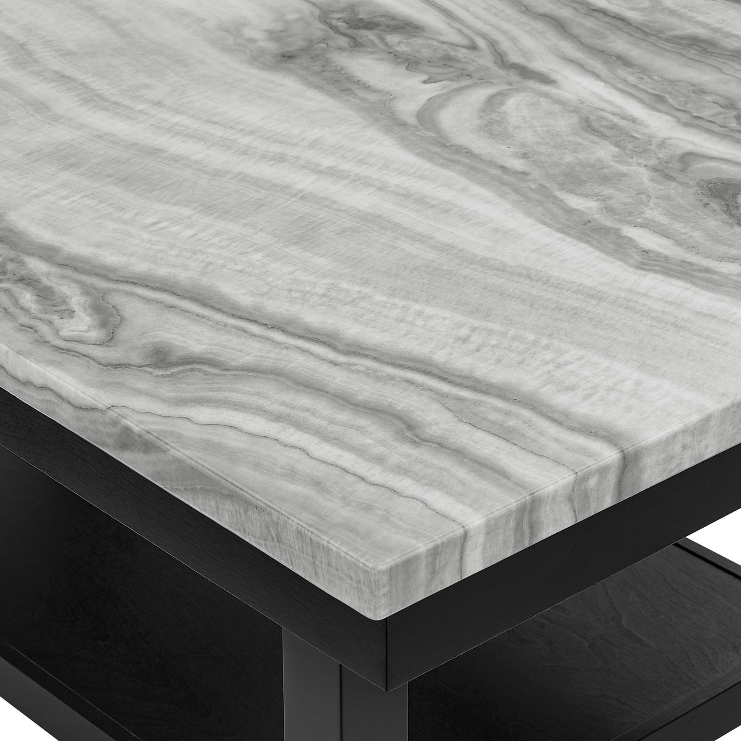 Marbel - Faux Marble Counter Height Set Crown Mark