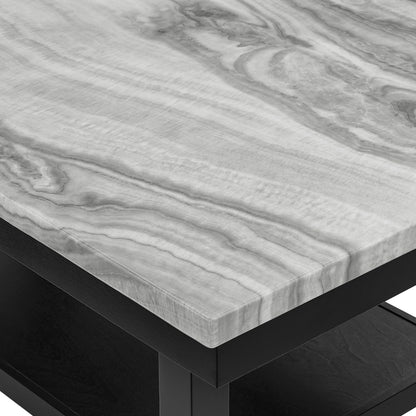 Marbel - Faux Marble Counter Height Set Crown Mark