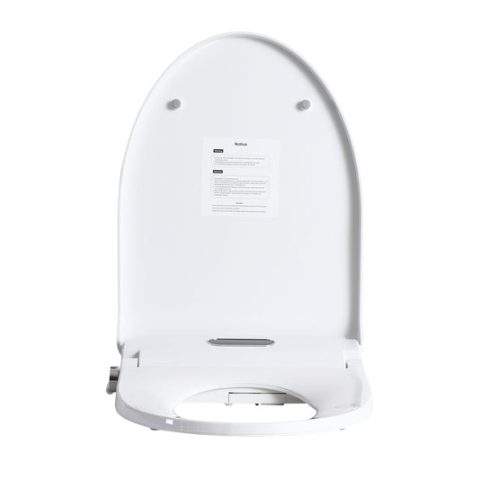 Smart Bidet Toilet Seat With Side Knob Adjustable Heated Seat With Water Temperature And Pressure Adjustment Portable Bidet - White Daily Nest