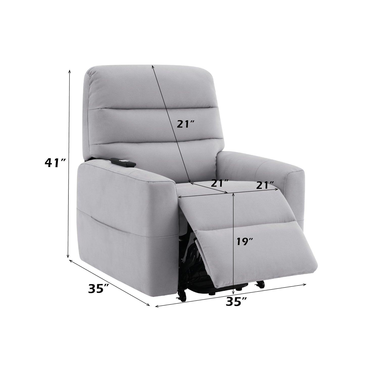 Freddie - Power Motion Recliner With Lift - Gray Acme