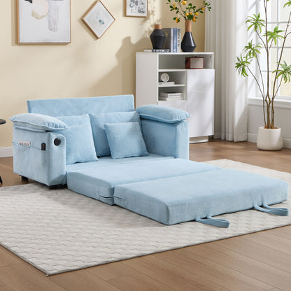 Upholstered Futon Convertible Floor Sofa Bed Home Essentials