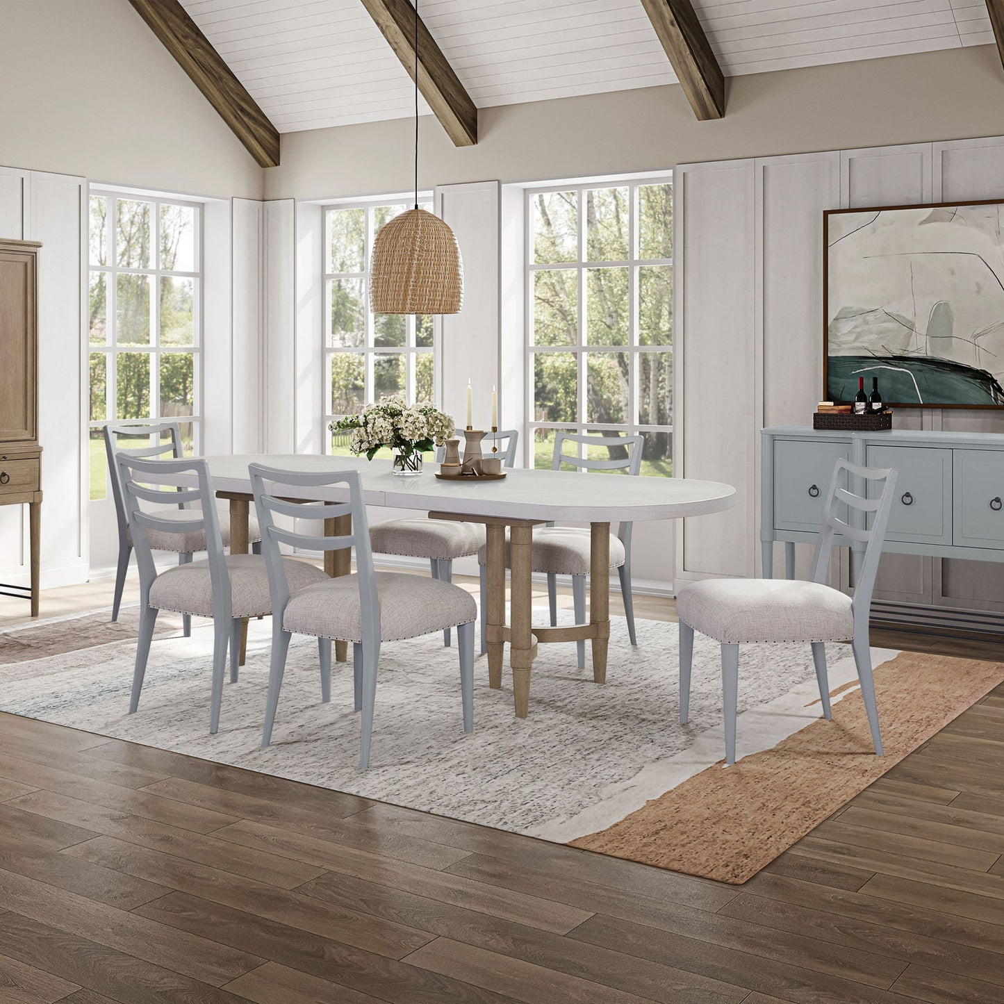 Triad - Double Pedestal Dining Table With Leaf - Sand Bernards Furniture