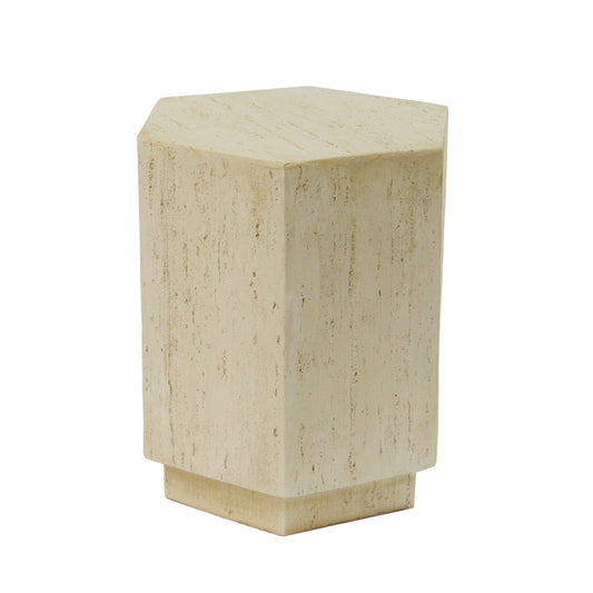Hexagonal Archaistic Side Table High Quality Magnesium Oxide - Antique Brown Noble House