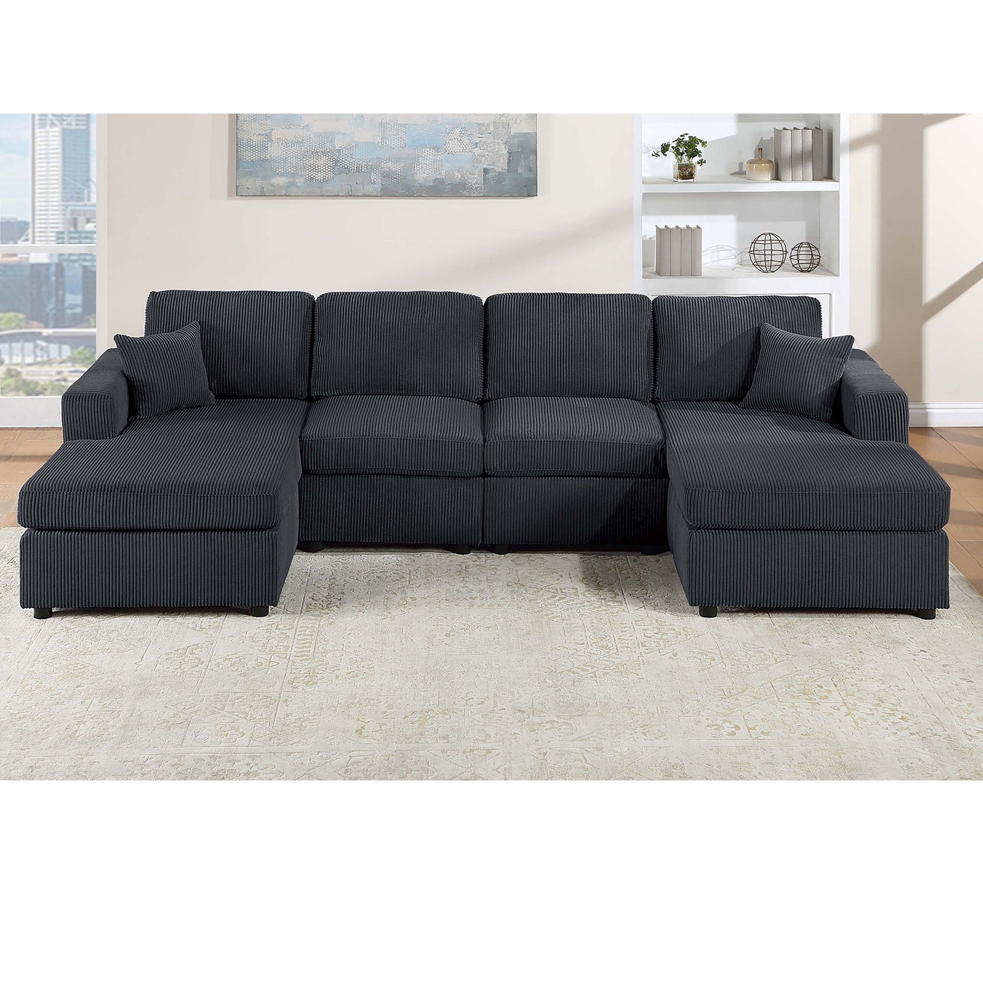 Modern Design Sectional Set With Right And Left Arm Chaise Home Essentials