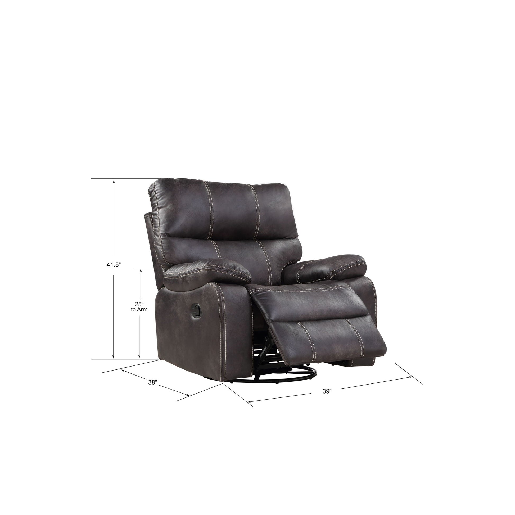 Rustic Swivel Gliding Recliner Emerald Home