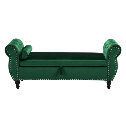 Luxurious Multifunctional Storage Ottoman Bench With Pillow Noble House