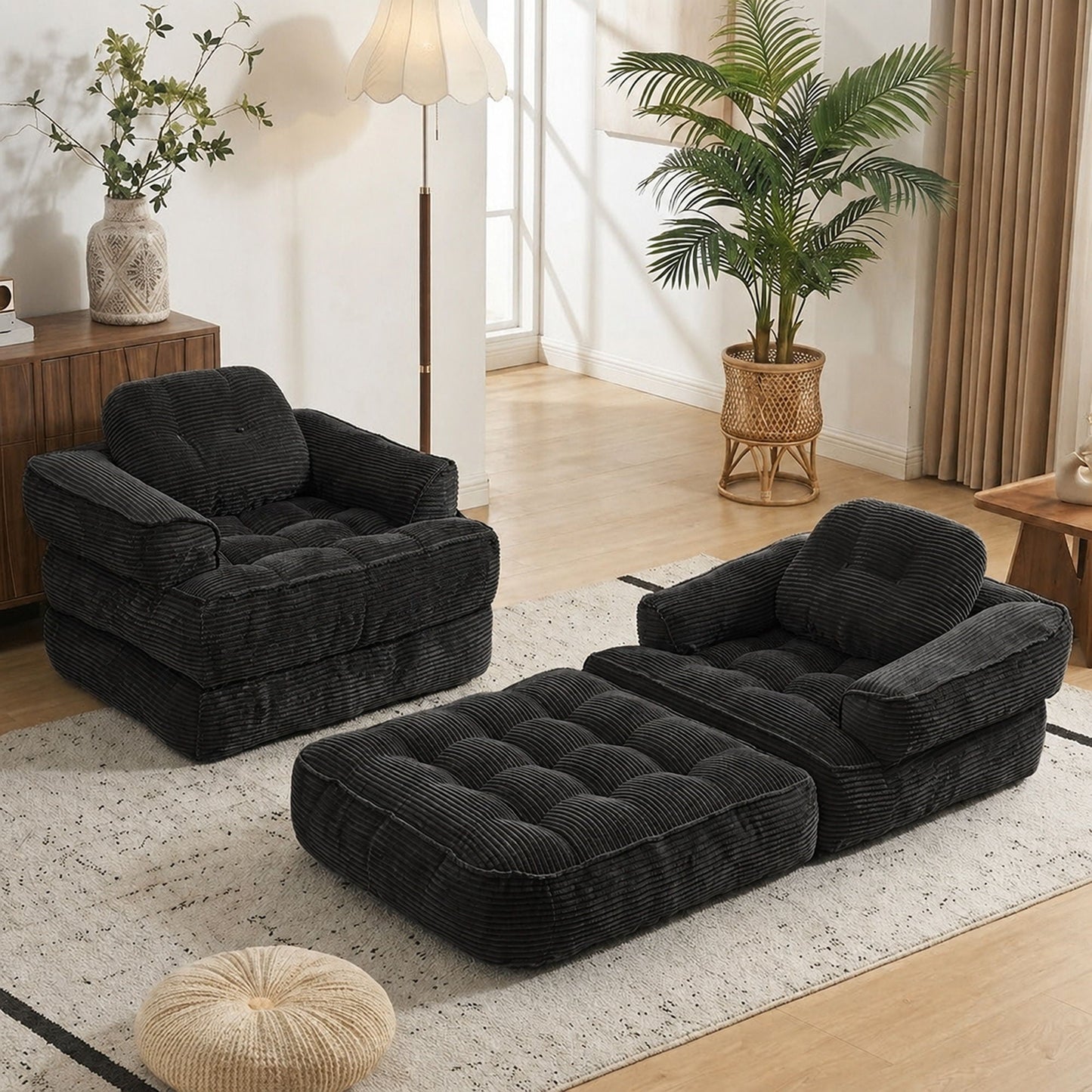 Convertible 2 In 1 Armrest Sofa For Bedroom Home Essentials