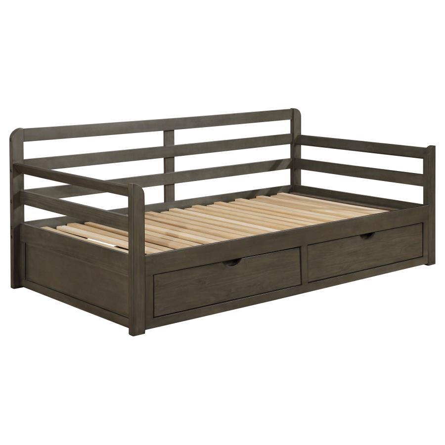 Sorrento - 2-Drawer Twin Long Daybed With Extension Trundle - Gray CoasterEssence