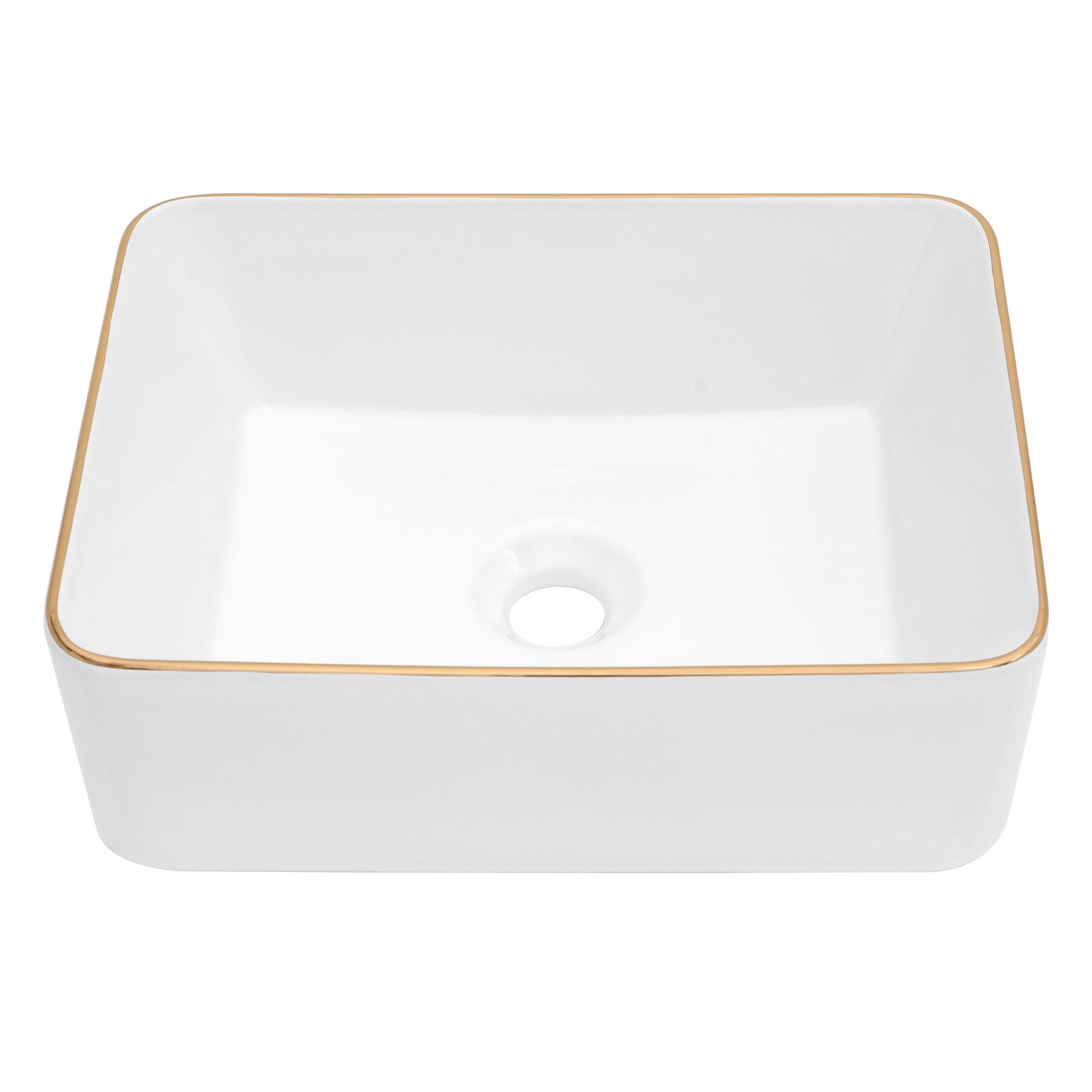Modern European Style Ceramic Rectangular Vessel Bathroom Sink Daily Nest