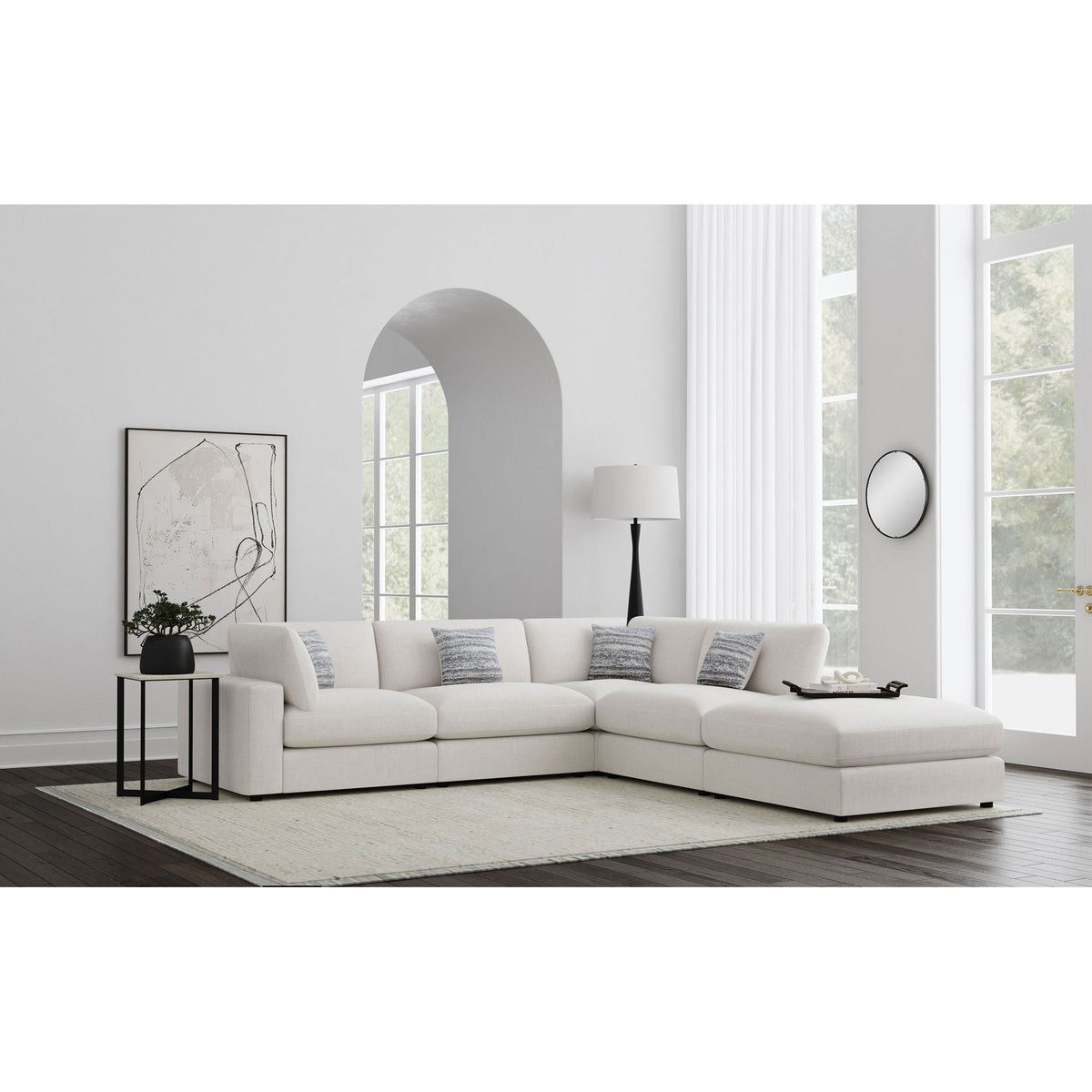 Dulcy - 5 Piece Modular Sectional Sofa - Beige Furniture Max