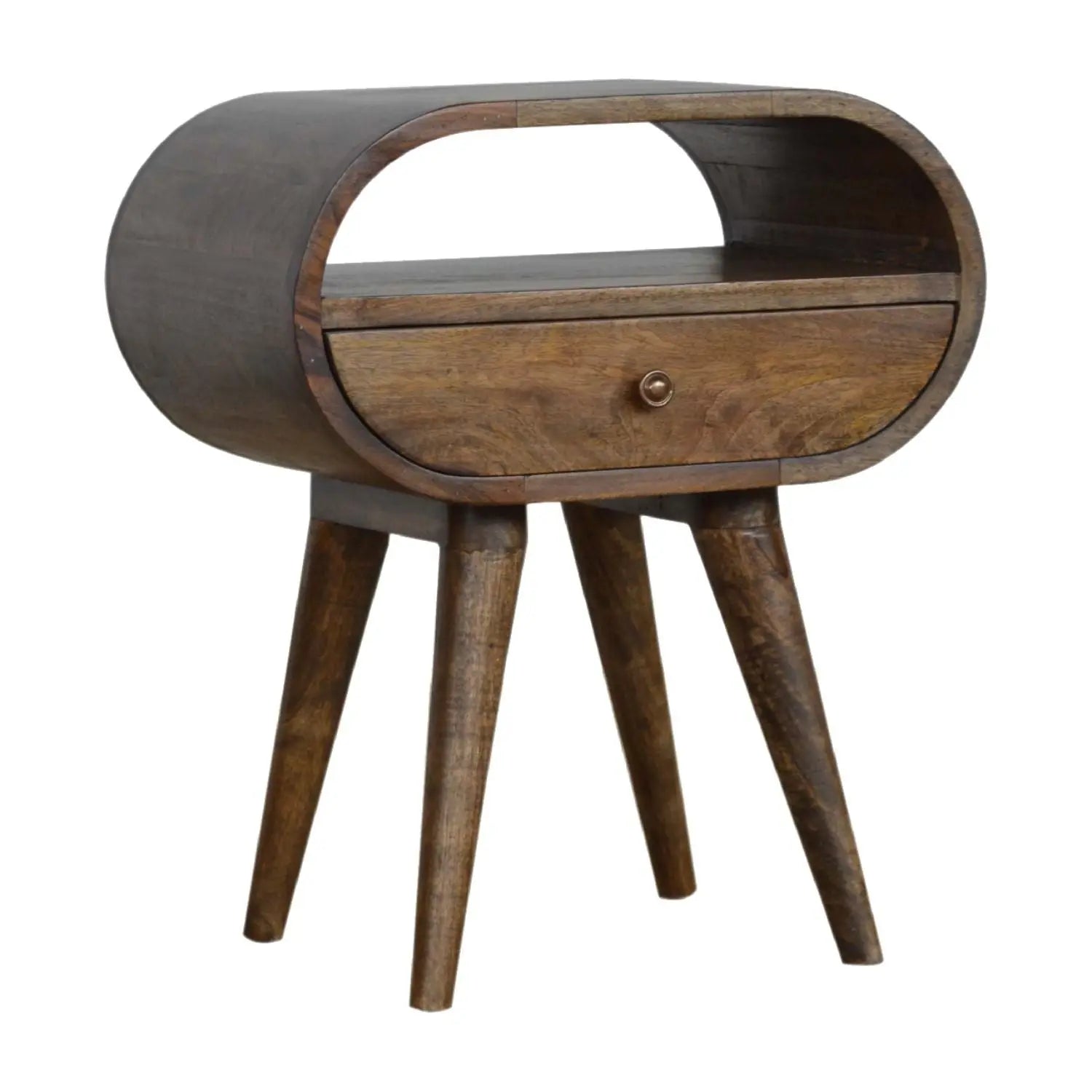 Circular Open Bedside Nightstand Artisan Furniture