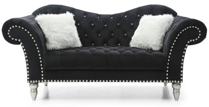 Elegant Round Arm Loveseat Glory Furniture