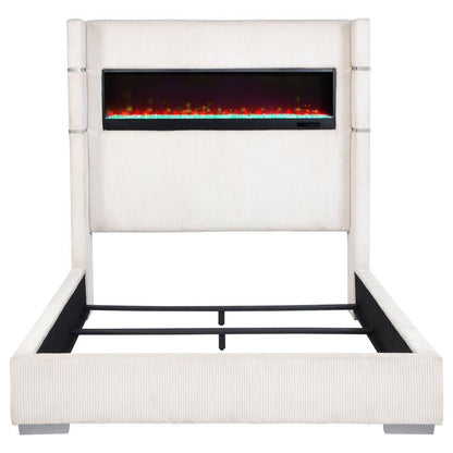 Tisdall - Upholstered Fireplace Bed Coaster Fine Furniture