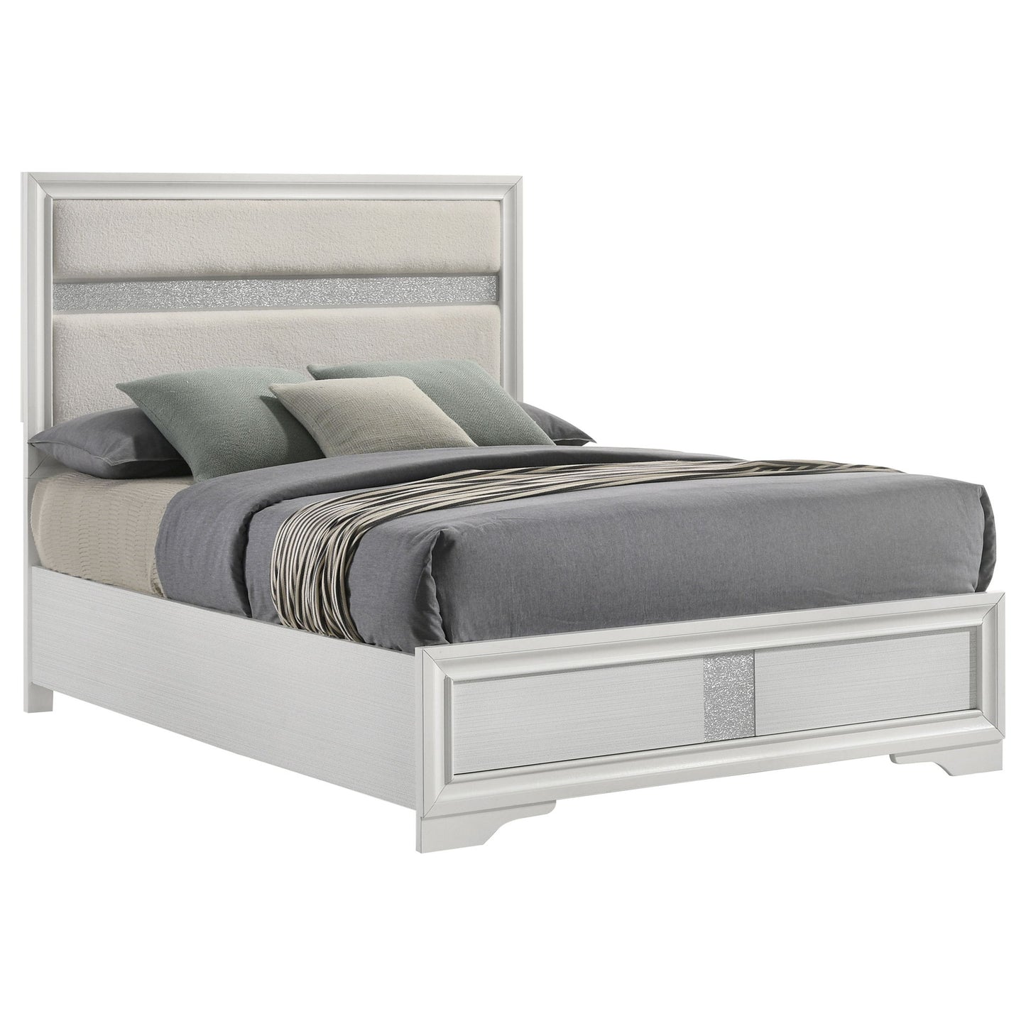 Annie - Full Panel Bed - White Furniture Max