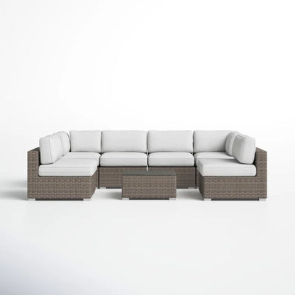 Seating Set With Cushions Handcrafted Wicker Design LSI Patio Furniture