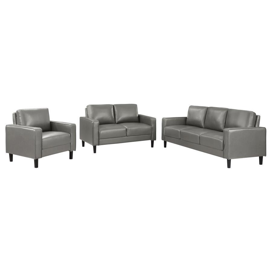 Ruth - Upholstered Track Arm Sofa Set Coaster Fine Furniture