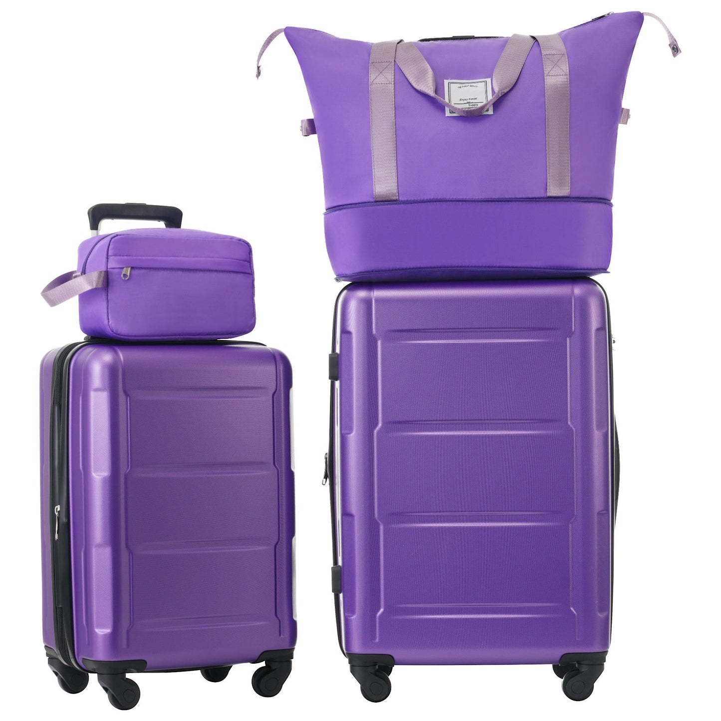 2 Piece Luggage Set With Bags Expanable Spinner Wheels ABS Lightweight Suitcase With Tsa Lock 20" / 24"