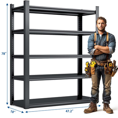 Industrial Heavy Duty Metal Garage Shelving Unit, Adjustable Storage Rack Daily Nest