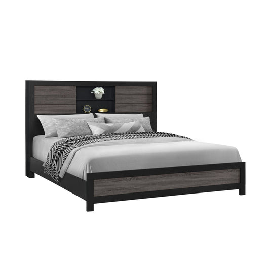 Soluto - Bed With Bookcase Headboard Global Furniture USA