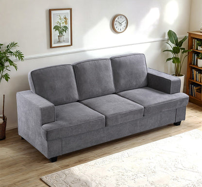 Modern Sofa, Comfortable 3 Seater Couch With Deep Seating, Loose Back Cushions, Wide Arms US Pride