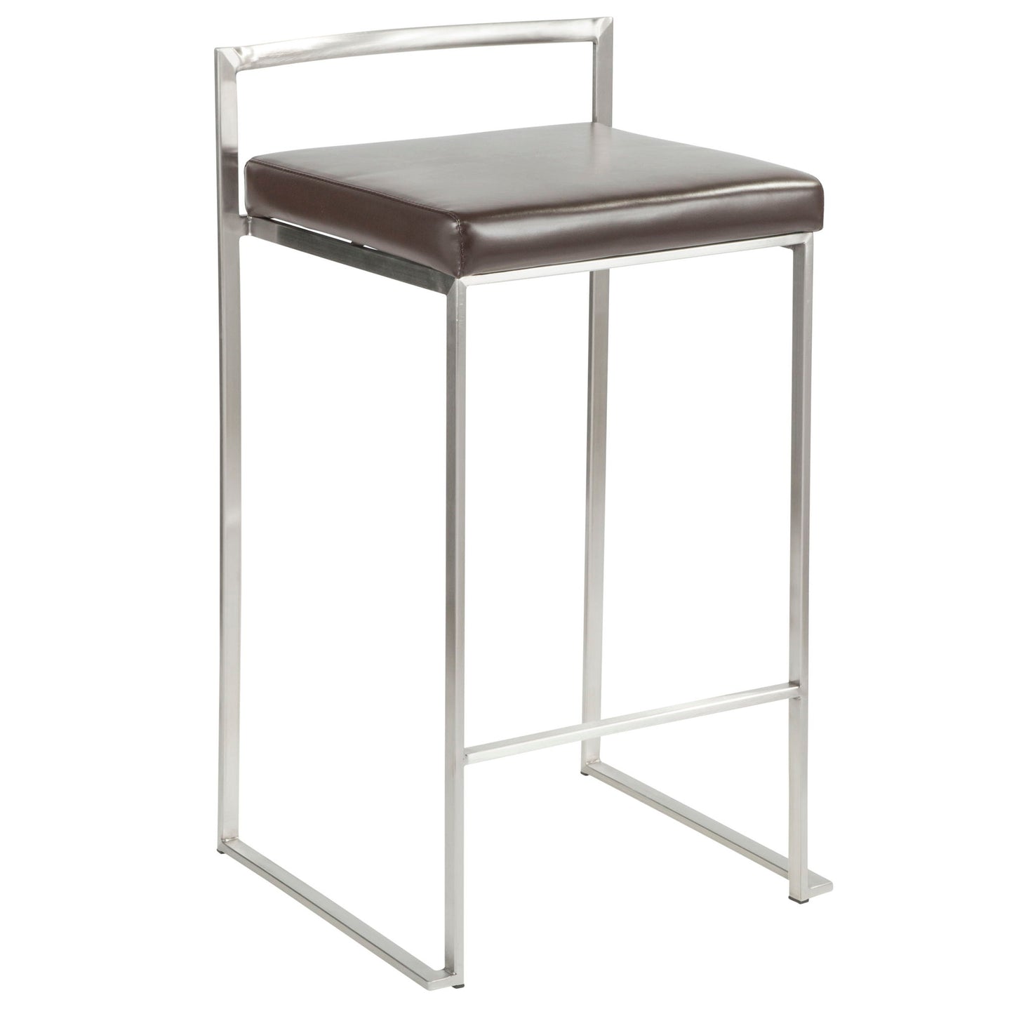 Fuji - Contemporary, Stackable Elegant Counter Stool (Set of 2) Lumi Source